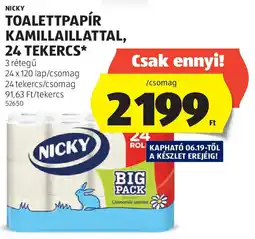 ALDI Nicky Toalettpapír kamillaillattal ajánlat