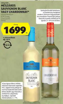 ALDI Szekszárd Mészáros Sauvignon Blanc / Chardonnay ajánlat