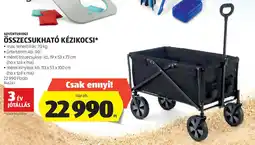 ALDI Adventuridge összecsukható kézikocsi ajánlat