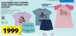 ALDI Kisgyermek / gyermek licenc rövid pizsama / hálóing ajánlat