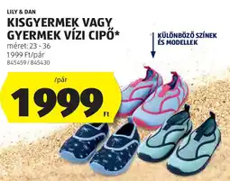 ALDI Lily & Dan Kisgyermek / gyermek vízi cipő ajánlat