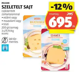 ALDI Milsani Szeletelt sajt ajánlat