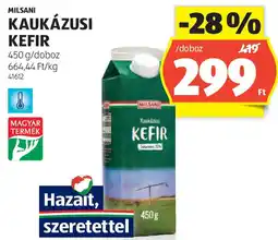 ALDI Milsani Kaukázusi kefir ajánlat