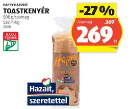 ALDI Happy Harvest Toastkenyér ajánlat