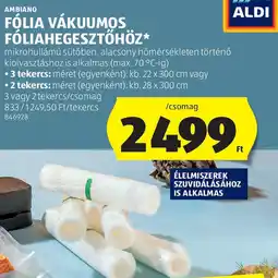 ALDI Ambiano Fólia vákuumos fóliahegesztőhöz ajánlat