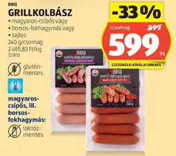 ALDI BBQ Grillkolbász ajánlat