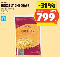 ALDI Milsani Reszelt cheddar ajánlat