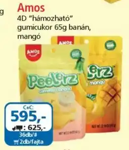 ÁRKLUB Amos 4D "hámozható" gumicukor banán, mangó ajánlat