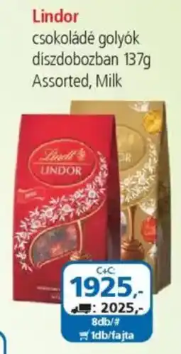ÁRKLUB Lindor csokoládé golyók díszdobozban ajánlat