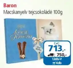 ÁRKLUB Baron Macskanyelv tejcsokoládé ajánlat
