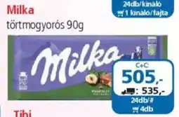 ÁRKLUB Milka törtmogyorós ajánlat