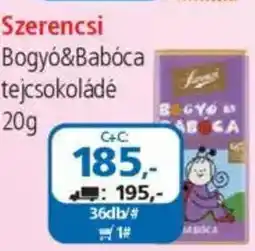 ÁRKLUB Szerencsi Bogyó&Babóca tejcsokoládé ajánlat