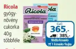 ÁRKLUB Ricola gyógy-növény cukorka ajánlat
