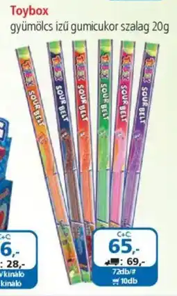 ÁRKLUB Toybox gyümölcs ízű gumicukor szalag ajánlat