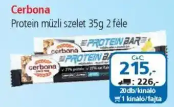 ÁRKLUB Cerbona Protein müzli szelet ajánlat