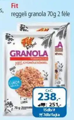 ÁRKLUB Fit reggeli granola ajánlat