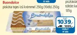 ÁRKLUB Buondolce piskóta tejes ízű krémmel ajánlat