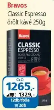 ÁRKLUB Bravos Classic Espresso őrölt kávé ajánlat