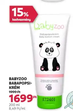 Rossmann Babyzoo babapopsi- krém ajánlat