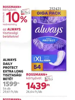 Rossmann Always Daily protect extra long tisztasági ajánlat