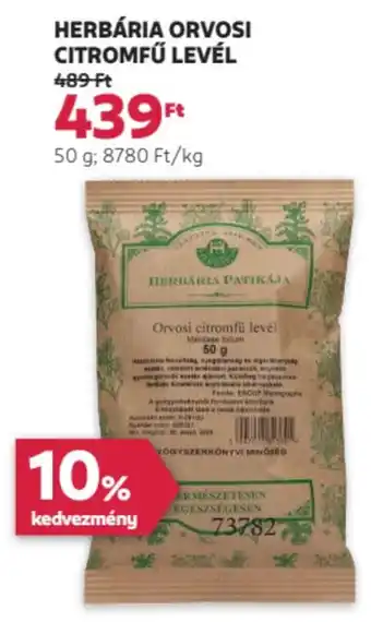 Rossmann Herbária orvosi citromfű levél ajánlat