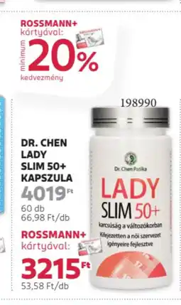 Rossmann Dr. Chen lady slim 50+ kapszula ajánlat