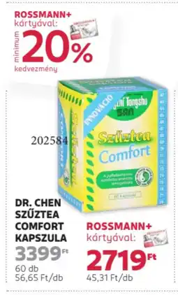 Rossmann Dr. Chen szűztea comfort kapszula ajánlat