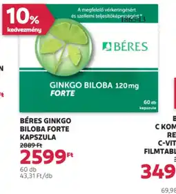 Rossmann Béres ginkgo biloba forte kapszula ajánlat