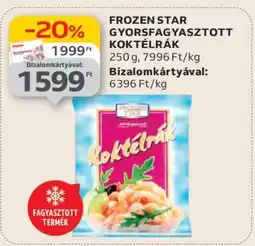 Auchan FROZEN STAR GYORSFAGYASZTOTT KOKTÉLRÁK ajánlat