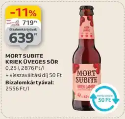 Auchan MORT SUBITE KRIEK ÜVEGES SÖR ajánlat