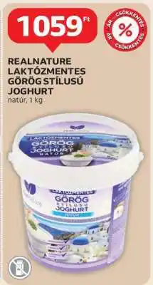 Auchan REALNATURE Laktózmentes Görög Stílusú Joghurt ajánlat