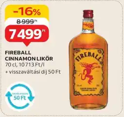 Auchan FIREBALL CINNAMON LIKŐR ajánlat