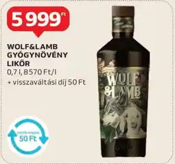Auchan WOLF&LAMB GYÓGYNÖVÉNY LIKŐR ajánlat