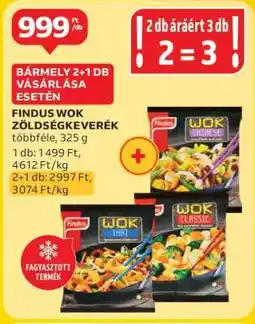 Auchan FINDUS Wok zöldségkeverék ajánlat