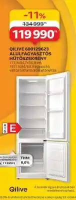 Auchan QILIVE 600129623 ALULFAGYASZTÓS HŰTŐSZEKRÉNY ajánlat
