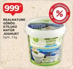 Auchan REALNATURE GÖRÖG STÍLUSÚ NATÚR JOGHURT ajánlat