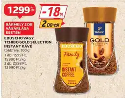 Auchan EDUSCHO VAGY TCHIBO GOLD SELECTION INSTANT KÁVÉ ajánlat