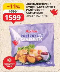 Auchan AUCHAN KEDVENC GYORSFAGYASZTOTT PANÍROZOTT CAMEMBERT ajánlat