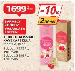 Auchan Tchibo Cafissimo Kávékapszula ajánlat