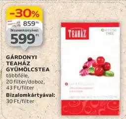 Auchan Gárdonyi Teaház Gyümölcstea ajánlat