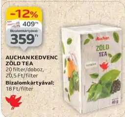 Auchan AUCHAN KEDVENC ZÖLD TEA ajánlat