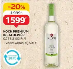 Auchan Koch Prémium Irsai Olivér ajánlat
