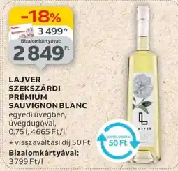 Auchan Lajver Szekszárdi Prémium Sauvignon Blanc ajánlat