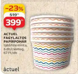 Auchan ACTUEL FAGYLALTOS PAPÍRPOHÁR ajánlat