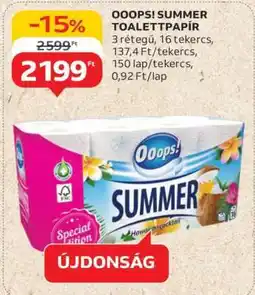 Auchan OOOPS! SUMMER TOALETTAPÍR ajánlat