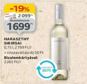 Auchan HARASZTHY Sir Irsai ajánlat