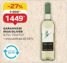 Auchan Garamvári Irsai Olivér ajánlat