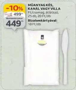 Auchan Műanyag kés, kanál vagy villa ajánlat