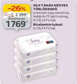 Auchan SILKY BABA NEDVES TÖRLŐKENDŐ ajánlat