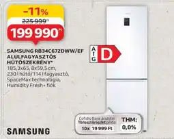 Auchan Samsung RB34C672DWW/EF Alulfagyasztós Hűtőszekrény ajánlat